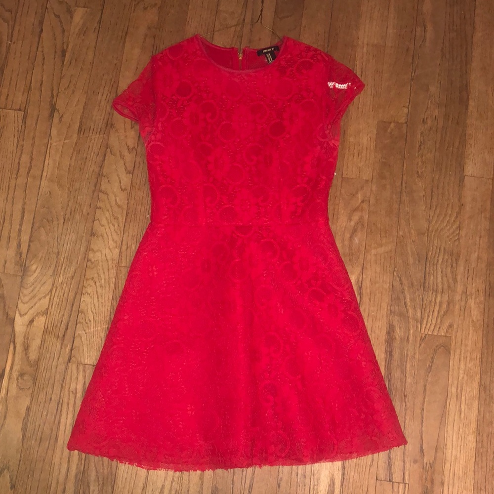 Red Lace Dress - Forever 21